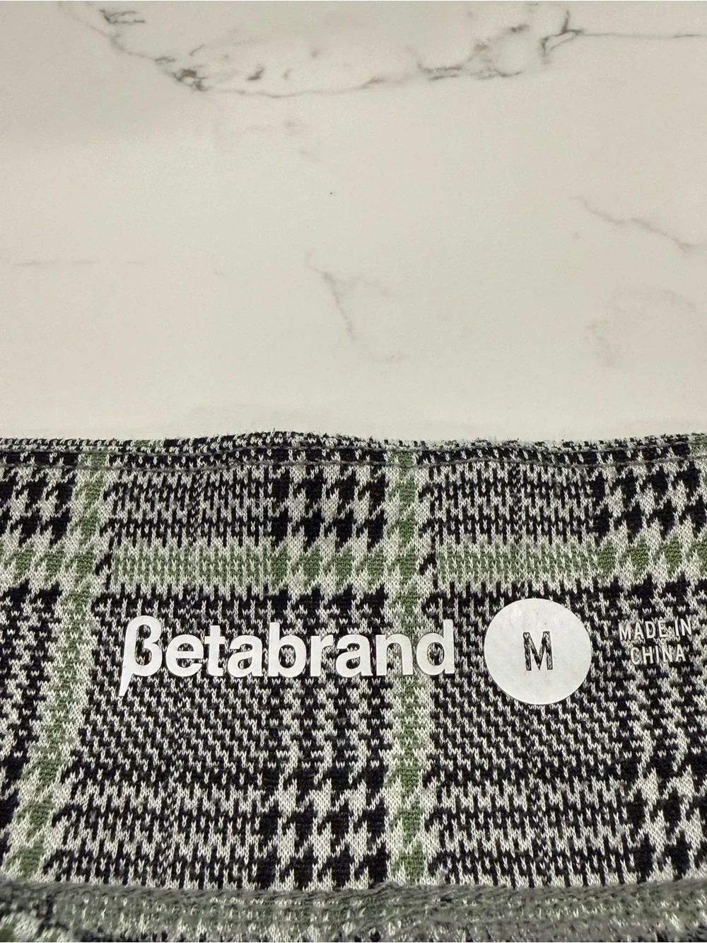 Betabrand‎ Women's Pants Gray Plaid Mid Rise Stretch Pull On Size M Retro
